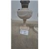 Image 2 : Pair of Milk Glass Aladdin Oil Lamps with Chimneys and Burners