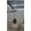 Image 4 : Pair of Milk Glass Aladdin Oil Lamps with Chimneys and Burners