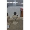 Image 5 : Pair of Milk Glass Aladdin Oil Lamps with Chimneys and Burners