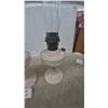 Image 7 : Pair of Milk Glass Aladdin Oil Lamps with Chimneys and Burners