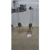 Image 1 : Pair of Clear Glass Aladdin Oil Lamps with Chimneys and Burners