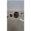 Image 7 : Assorted Oil Lamps and Parts, 3 Small Vases, and KoneKap Wicks