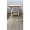 Image 5 : Woven Wicker Rectangular Side Table, 29 × 27 × 19” with Lower Shelf, Cream Finish and Matching