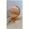 Image 1 : Replogle World Premier Series 12” Diameter Illuminated Desk Globe with Gold Base, c. 1990-1991