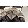 Image 3 : Dark Brown Mink Fur Coat with Natural Fox Fur Shawl Collar and Shoulders, Mid-Length, Sz S-M