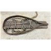 Image 4 : Pair of Vintage Military Wooden Snowshoes with Rope Lacing and Canvas Straps, 21 × 9”