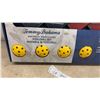 Image 3 : Tommy Bahama Pickleball Set with 4 Wood Paddles and 4 Outdoor Balls, New Old Stock