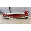 Image 13 : Nylint Pressed Steel Aerial Hook-N-Ladder Pumper and Tonka Semi-Trailer Fire Truck
