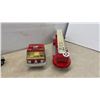 Image 3 : Nylint Pressed Steel Aerial Hook-N-Ladder Pumper and Tonka Semi-Trailer Fire Truck