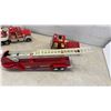 Image 4 : Nylint Pressed Steel Aerial Hook-N-Ladder Pumper and Tonka Semi-Trailer Fire Truck
