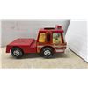 Image 6 : Nylint Pressed Steel Aerial Hook-N-Ladder Pumper and Tonka Semi-Trailer Fire Truck