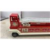 Image 8 : Nylint Pressed Steel Aerial Hook-N-Ladder Pumper and Tonka Semi-Trailer Fire Truck