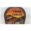 Image 3 : Trans Canada Motel Arched Wooden Wall Plaque with 3D Red Semi-Truck, 24 × 16”