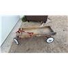 Image 4 : Vintage Eaton Tru Line Wooden Pull Wagon with Nylon Bearings and Red Metal Handle