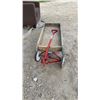 Image 5 : Vintage Eaton Tru Line Wooden Pull Wagon with Nylon Bearings and Red Metal Handle