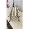 Image 5 : Vintage Weathered Wooden Runner Sled with Metal-Strip Runners, 31 × 12 1/2”