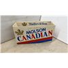 Image 9 : Trans Canada Brewing Co. Blueberry Ale Sign, 16” Diameter, Molson Canadian Box, Labatt's, Drewrys