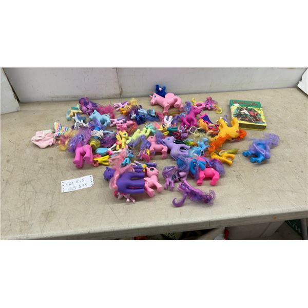 My Little Pony Figure Collection and Vintage "Huckleberry Finn" by Mark Twain Hardback Book