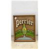 Image 2 : Perrier Wood Sign, Gas and Oil Station Retro Sign, Ornate Relief Plaque, 16 × 16” and Carved