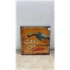 Image 3 : Perrier Wood Sign, Gas and Oil Station Retro Sign, Ornate Relief Plaque, 16 × 16” and Carved