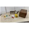 Image 1 : The Office Specialty Mfg. Co. Ltd. Toronto Canada Wood Box, Radio, Fan, Darts, Vintage Radio