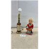 Image 1 : Vintage Japanese Tin Bartender Toy and Canadian Club Whisky Bottle Lamp