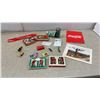 Image 1 : Coca-Cola Collectibles Including Nostalgia Playing Cards, 7UP Cans, Coke Is It Sign, Tins