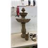 Image 1 : Bernini 5.2 Series Two-Tier Garden Fountain with Bird Figurine, Pump, and Owner's Manual, Approx