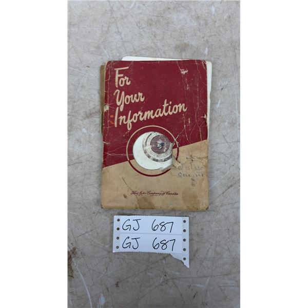 1953 Meteor Mainline Glove Box Owners Manual and A 1953 Mercury Manual