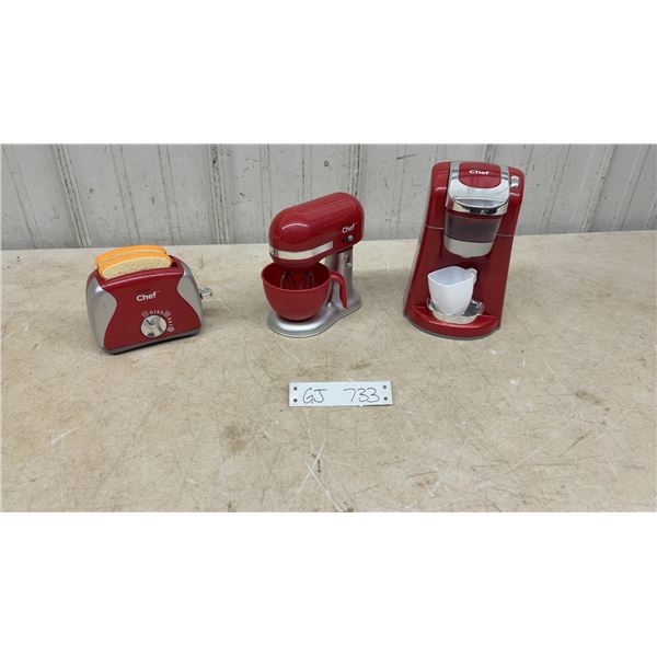 3 Children’s Master Chef Kitchen Battery Operated Appliances Toy with Sound
