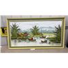 Image 1 : Beautiful Asian Original Oil Painting 28.5 × 52.5, Signed