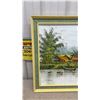 Image 2 : Beautiful Asian Original Oil Painting 28.5 × 52.5, Signed