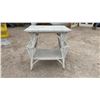 Image 1 : Wicker Table with Lower Shelf, 29 × 19 × 26”