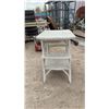 Image 2 : Wicker Table with Lower Shelf, 29 × 19 × 26”