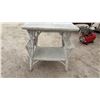 Image 4 : Wicker Table with Lower Shelf, 29 × 19 × 26”