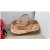 Image 3 : New Red Lightning Bolt Quilted Backpack with Accessories, Peach Faux Leather Duffel Bag