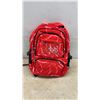 Image 5 : New Red Lightning Bolt Quilted Backpack with Accessories, Peach Faux Leather Duffel Bag