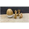 Image 4 : Fire Signs Soy Wax Candle Set, Crystal Trinket Boxes, Glass Vases, Gold Coloured Rabbit Figures