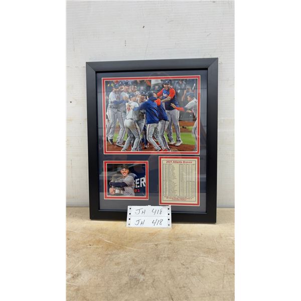 2021 Atlanta Braves World Series Championship Framed Commemorative Photo Display, 15 1/2 × 12 1/2”