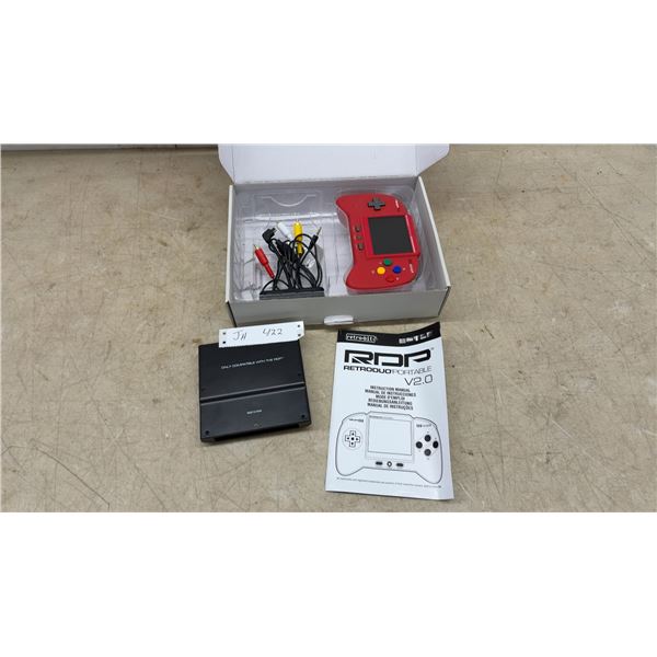 Retro-Bit RetroDuo Portable RDP V2.0 Core Edition Handheld Console, Red, with NES Adapter and