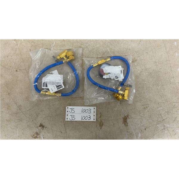 2 A/C Recharger Hoses With Gauge