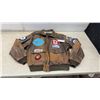 Image 1 : Hand-Painted Winnipeg Jets Themed Leather Bomber Flight Jacket, Size Large