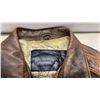 Image 2 : Hand-Painted Winnipeg Jets Themed Leather Bomber Flight Jacket, Size Large