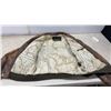 Image 8 : Hand-Painted Winnipeg Jets Themed Leather Bomber Flight Jacket, Size Large