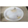 Image 2 : Vintage Ceramic Elephant Cookie Jar, Wood Serving Tray, Milk Glass Mugs and Platter, Shell Pot