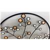 Image 3 : Round Metal Tree Wall Decor With Shell Accents, 23” Diameter and Three Sunburst Mirrors, Bronze