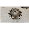 Image 5 : Round Metal Tree Wall Decor With Shell Accents, 23” Diameter and Three Sunburst Mirrors, Bronze