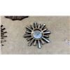 Image 7 : Round Metal Tree Wall Decor With Shell Accents, 23” Diameter and Three Sunburst Mirrors, Bronze