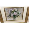 Image 4 : Framed Floral Still Life Peonies in Glass Vase Artwork with Ornate Gold-Tone Frame, 20 × 23”