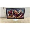 Image 1 : American Expedition Tempered Glass Cutting Board, Mustang "Explore and Discover" Artwork, 10 × 17”
